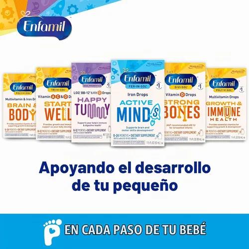 Vista 6 de Enfamil Fer-in-Sol - Suplemento de hierro en gotas para bebés, botella con dosificador de 1.7 fl oz (paquete de 2)