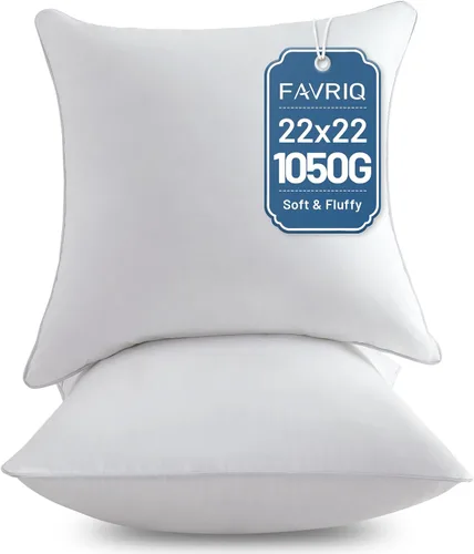 Vista 15 de FAVRIQ Juego de 2 rellenos de almohada de 12 x 20 pulgadas (juego de 2), rellenos de almohada rectangulares para interior de sofá con funda