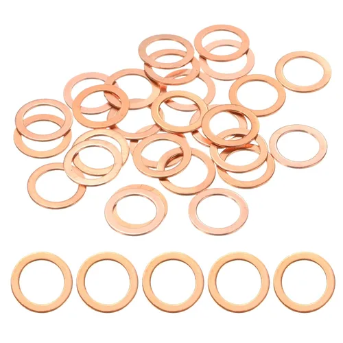 Vista 9 de M METERXITY Paquete de 30 arandelas de cobre, arandelas métricas de sellado de cobre M6x12x1mm para pernos, tornillos, tuercas