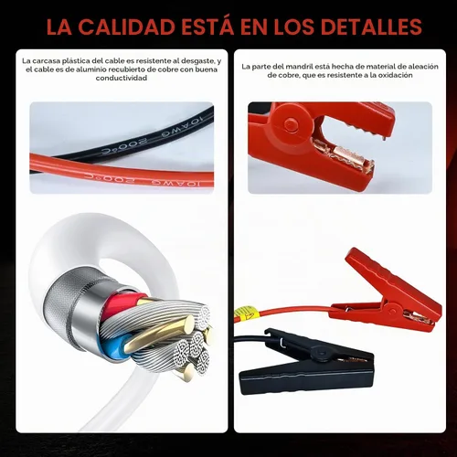 Vista 6 de Abrazaderas de arranque inteligentes, cables de arranque de alta resistencia EC5, abrazaderas de cocodrilo de repuesto con pinzas inteligentes