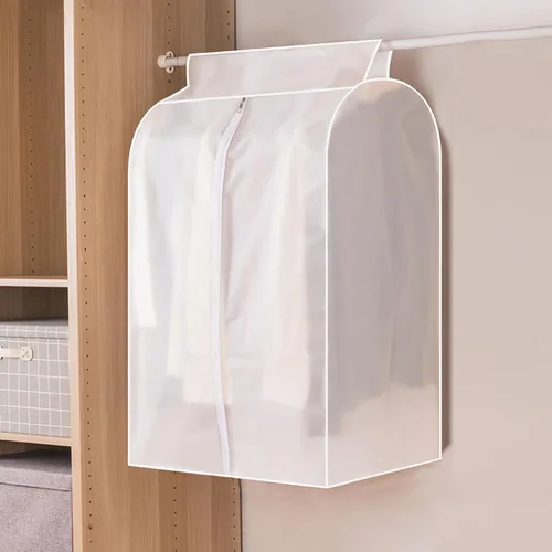 Vista 11 de Funda transparente para colgar ropa, transpirable y a prueba de humedad, a prueba de polvo y arrugas, capacidad gruesa, adecuada para perchas