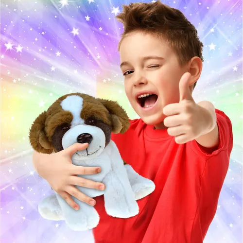 Vista 2 de DolliBu - Animal de peluche para perro de San Bernardo, suave y abrazable, adorable juguete de juego, lindo regalo para mascotas para niños