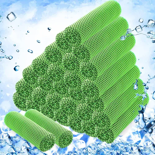 Vista 27 de Hosuly Paquete de 30 Toallas Refrescantes, 40"x12" Hielo Transpirables Suaves Frías Paño de Sudor Microfibra Paños de Entrenamiento para Gimnasio
