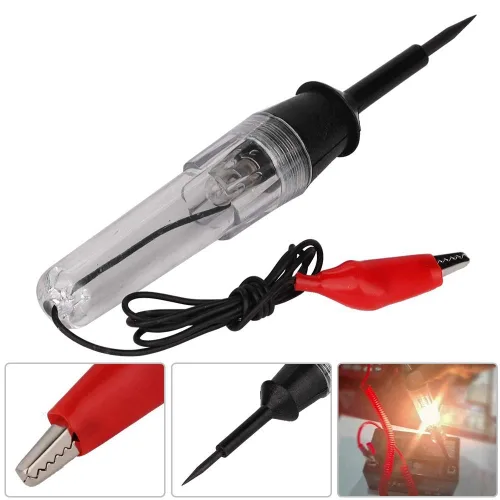 Vista 4 de para prueba de luz automotriz Gorgeri Car Test Pen, PVC Plastic 6-12-24V Car Auto Electrical Voltage Test Pen Light Lamp Circuit Tester Detector