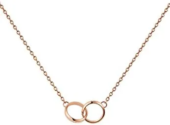 Vista 5 de Daniel Wellington Collar Clásico Talla única Acero Inoxidable Doble Chapado (316L) Y Cristales Oro Rosa, Talla única, Cristal, No es una piedra