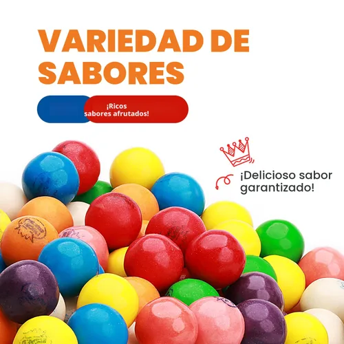 Vista 9 de Bolas de chicle para máquina de chicles, recarga de chicle de burbuja de 1 lb Mini chicles de 0.5 pulgadas y 0.512 in - Goma de mascar Doubble