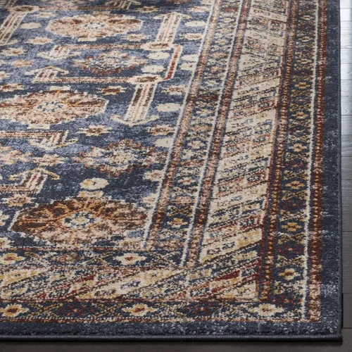Vista 4 de SAFAVIEH Bijar Collection BIJ653B - Alfombra tradicional oriental, envejecida, no desprende pelusa, 2 pies 3 pulgadas x 10 pies, color azul