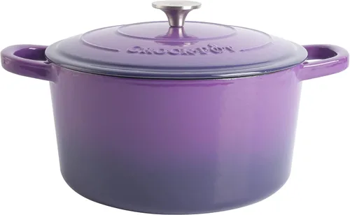 Vista 6 de Crock-Pot Horno Holandés Artesanal Redondo de Hierro Fundido Esmaltado, 3 Cuartos, Aqua