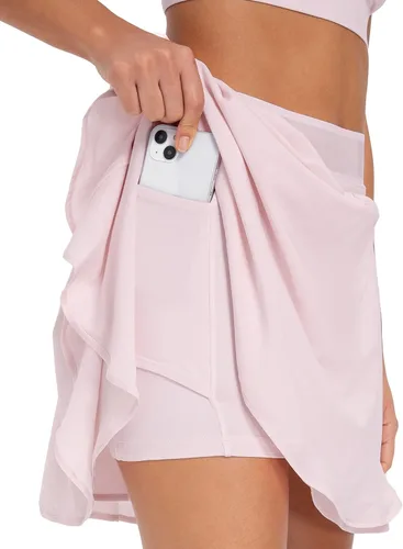 Vista 3 de Challengym Falda de tenis para mujer, falda pantalón atlética, minifalda plisada, cintura alta, para entrenamiento, correr, golf, faldas en capas