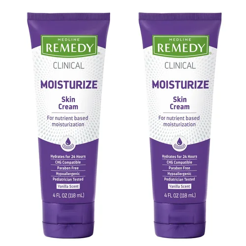 Vista 9 de Medline Remedy Crema clínica para la piel, aroma a vainilla (4 onzas líquidas), crema hidratante facial y corporal para todas las edades, sin