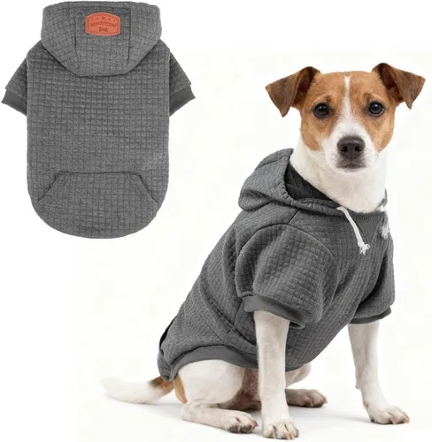 Vista 79 de BEAUTYZOO - Sudadera con capucha para perros con agujero para correa y bolsillo, suéteres para perros pequeños, medianos y grandes, niños y niñas