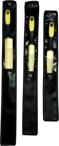 Vista 4 de Golden - Juego de limas de madera de 6/8/10 pulgadas (paquete de 3) Dientes de doble corte de la marca Golden para dar forma a metal suave
