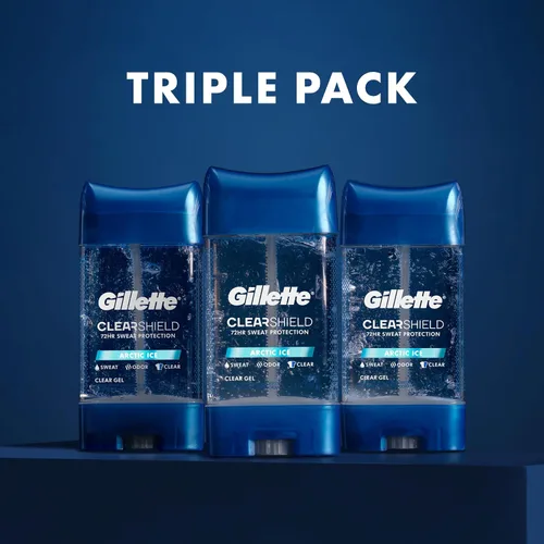 Vista 8 de Gillette antitranspirante y desodorante para hombres, 72 horas de protección contra el sudor y el olor, frescura duradera, tecnología anti-marcas