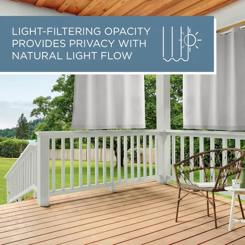 Vista 94 de TOWN & COUNTRY BASICS Cabana Cortinas Sólidas de Peso Pesado para Interiores y Exteriores, Opacidad de Filtrado de Luz con Parte Superior de Ojales