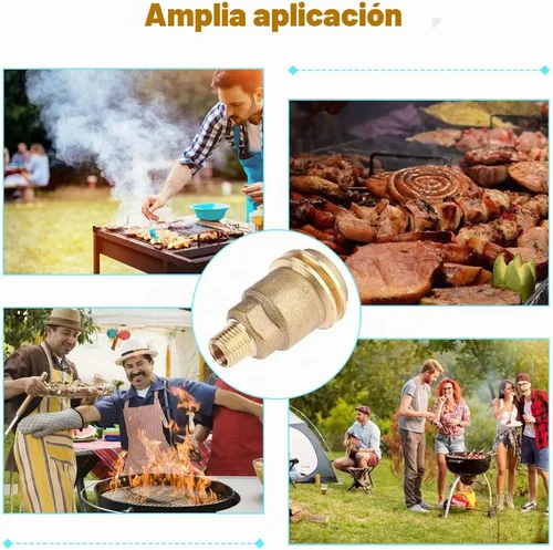 Vista 4 de Adaptador de montaje de gas propano de tuerca QCC1 con rosca de tubo macho de 1/4
