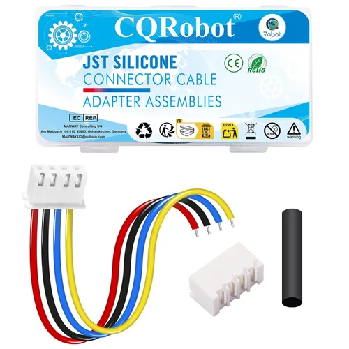 Vista 8 de CQRobot JST EL 4.5 mm de paso 2 pines conector electrónico IC macho, enchufes hembra carcasa y kit de terminales de crimpado en T macho/hembra. 50