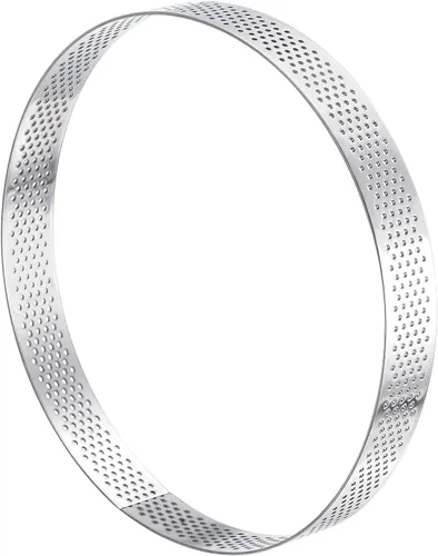 Vista 9 de uxcell Anillos pequeños de acero inoxidable para tartas, anillo perforado para mousse, para hornear cocina, resistente al calor, 3.5 pulgadas