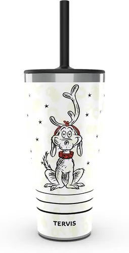 Vista 10 de Tervis Traveler Dr. Seuss Grinch Who Stole Christmas Oh Max Vaso de Viaje con Triple Pared Aislante mantiene las Bebidas Frías y Calientes, 20oz