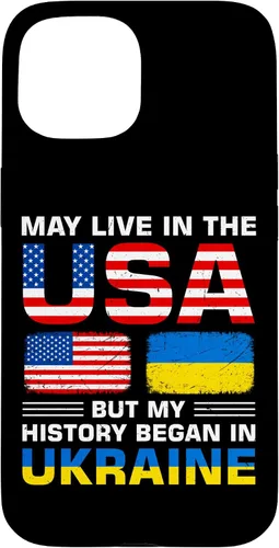 Vista 6 de Ukraine Flag America Flag Ukrainian Roots Case for iPhone 17