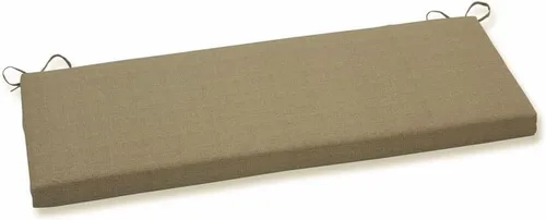 Vista 10 de Pillow Perfect 570181 Cojín de banco de lino solar para exteriores / interiores / Cojín para banco de columpio Beige
