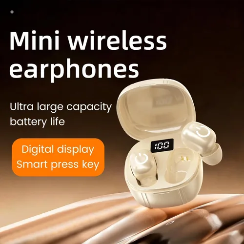 Vista 8 de Mini auriculares inalámbricos, pequeños auriculares invisibles con bloqueo de ruido, auriculares Bluetooth con micrófono, Bluetooth 6.0 pequeños
