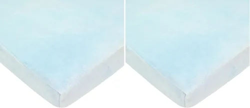 Vista 19 de TL Care Heavenly Soft - Sábana bajera ajustable de felpilla para cuna de 24 x 38 pulgadas, cálida y acogedora, color azul, para niños y niñas, se