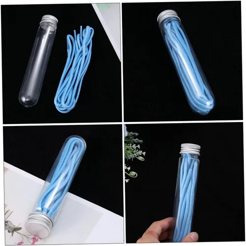 Vista 6 de EXCEART 5 unidades de tubos de almacenamiento de cordones organizadores de botellas de prueba pequeñas botellas de muestra vacías para zapatillas