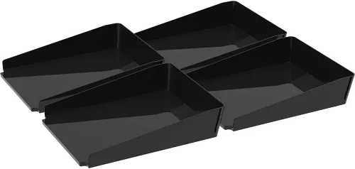 Vista 8 de Storex Modern Gloss - Archivo de revista, 2.8 x 9.8 x 12.2 pulgadas, negro, caja de 4 (00148E04C)