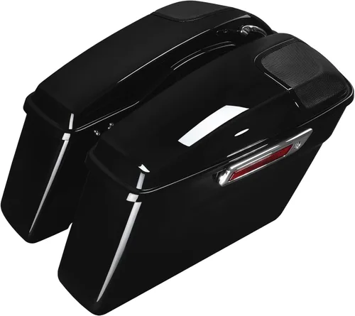 Vista 14 de TCMT Bolsas de sillín rígidas de color negro mate + llaves de pestillo y forros, inserto de alfombra para Harley modelos Touring 2014-2024 Road King