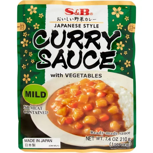 Vista 5 de S&B - Salsa de curry con verduras medianas, 7.4 onzas (paquete de 10)