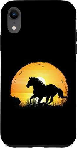 Vista 8 de iPhone 15 Sunset Horse Breed Silhouette - Quarter Horse Case