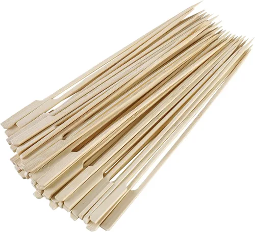 Vista 11 de Gmark Pinchos de paleta de bambú de 7" 100 ct, Púas de paleta de bambú natural, púas de barbacoa GM1032A