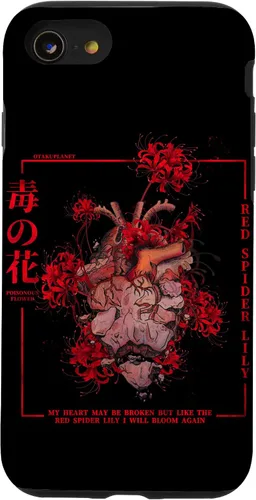 Vista 18 de Carcasa estética para iPhone 17, diseño de lirio de araña roja o Higanbana en Japón