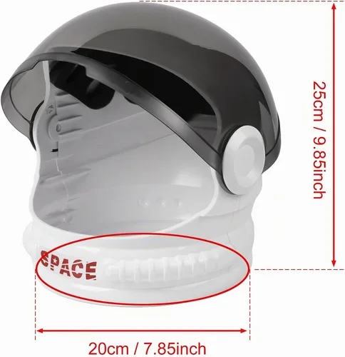 Vista 3 de ReliBeauty Astronaut Helmet for Kids Costume