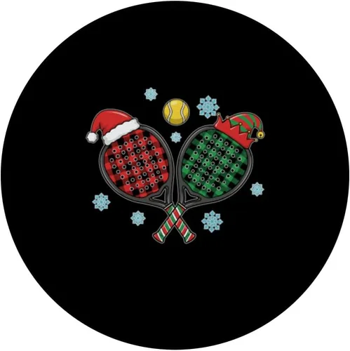Vista 3 de Holiday Buffalo Plaid Christmas Padel Rackets Padel Lover PopSockets Adhesive PopGrip