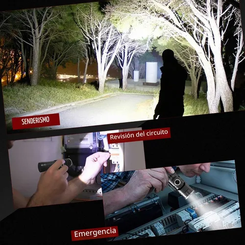 Vista 9 de HAUTMEC Linternas LED recargables de 500 lúmenes altos, linterna magnética súper brillante, mini linterna impermeable, 3 modos, linternas pequeñas