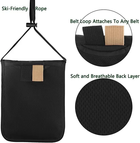Vista 6 de KEAFOLS Bolsa de viaje para el cuello, cartera familiar para pasaporte con bloqueo RFID