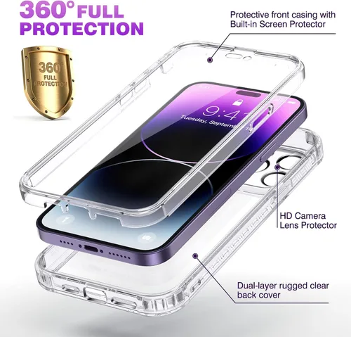 Vista 69 de DIACLARA - Funda transparente compatible con iPhone XR 6.1 pulgadas 2018