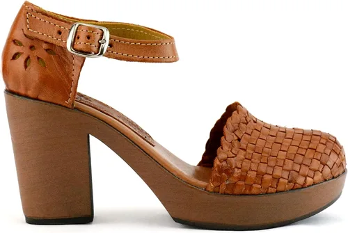 Vista 2 de Zapatos Mexicanos de Plataforma de Piel para Mujer - Modelo 5H02