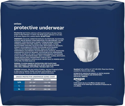 Vista 2 de Amazon Basics Ropa interior protectora unisex, absorción nocturna, extragrande, 12
