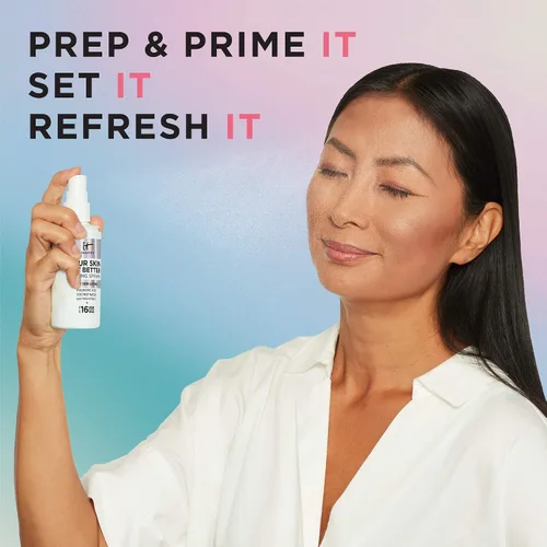 Vista 3 de IT Cosmetics Your Skin But Better Makeup Setting Spray - Protege el maquillaje, controla el brillo, proporciona hidratación, 16 horas de duración