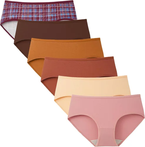 Vista 9 de INNERSY - Ropa interior de mujer de algodón estilo hipster, tallas regular y extra grande, paquete de 6 unidades Resplandor