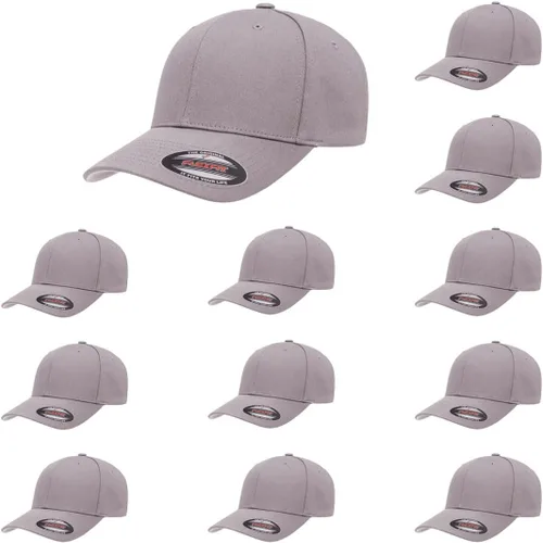 Vista 40 de Flexfit 5001 - Gorra de béisbol de sarga de algodón, 6 paneles Negro