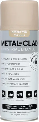 Vista 17 de Pinturas para la industria Esmalte industrial, Pintura en aerosol - Maquinaria de hierro de metal de acero - 1 lata (aluminio metálico) 9-S-1423