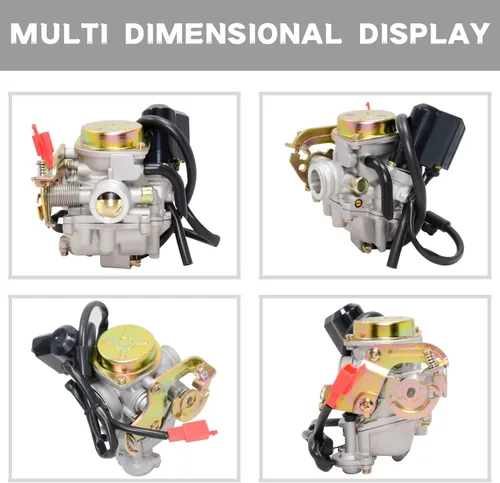 Vista 6 de GY6 50CC Carburador para 49CC 50CC 139QMA 139QMB Scooter de 4 tiempos, ciclomotor, motor Taotao, PD18J, ciclomotor, ATV, Go Kart, Quads, Buggy