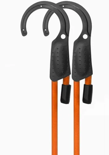 Vista 16 de Cuerdas elásticas ajustables de 18 pulgadas con ganchos, ajuste flexible de 6.5 a 18 pulgadas, correas elásticas negras con elasticidad superior