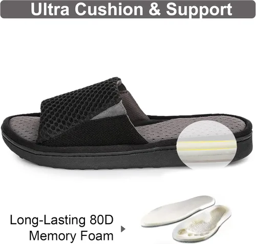 Vista 3 de Cómodas pantuflas de espuma viscoelástica para hombre