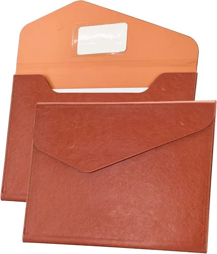 Vista 9 de VANRA Carpetas de archivo de piel sintética expandible, sobre de archivo, cubierta de archivo, para papel tamaño carta A4, con cierre magnético Negro