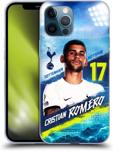 Vista 57 de Head Case Designs Officially Licensed Tottenham Hotspur F.C. Cristian Romero 2023/24 First Team Gel Case [Military Grade] Compatible with Apple