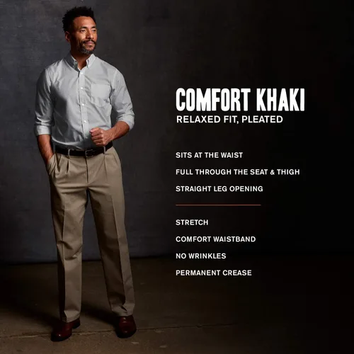 Vista 4 de Dockers, pantalón elastizado de calce relajado para hombre.
